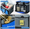 Custom 600D polyester travel lunch box insulation aluminium film bags leakproof beer can insulated cooler bag