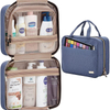 Blue Travel Large Capacity Hangable Toiletry Organizer Professional Makeup Bag Waterproof Cosmetic Bags With Hanging Hook