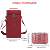 2 Bottle Wine Carrier Bag Tote Insulated champagne tote bag Waterproof picnic wine cooler bag