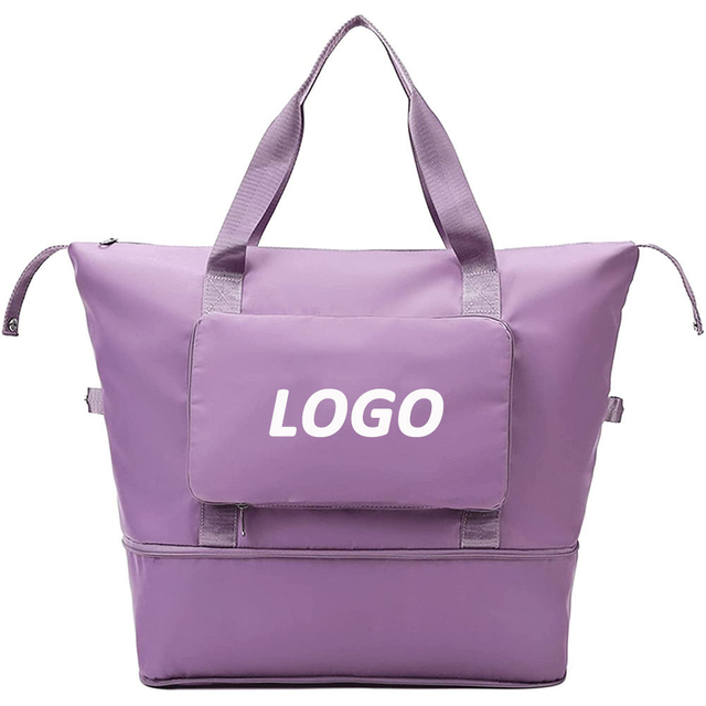 Large Women Lightweight Custom Logo Folding Travel Weekender Bag for Gym, Sports, Yoga