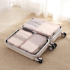 Lightweight Washable 3pcs Polyester Travel Luggage Packing Organizer Bag Set See Through Mesh Clothes Storage Bags