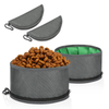 Pet travel bowl Fold pet bowl non-slip Canvas bag Outdoor pet portable dog bowl Food