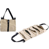 Heavy Duty Tool Electrician Canvas Wrench Roll Up Pouch Tool Zipper Carrier Tote Bag with Long Handle