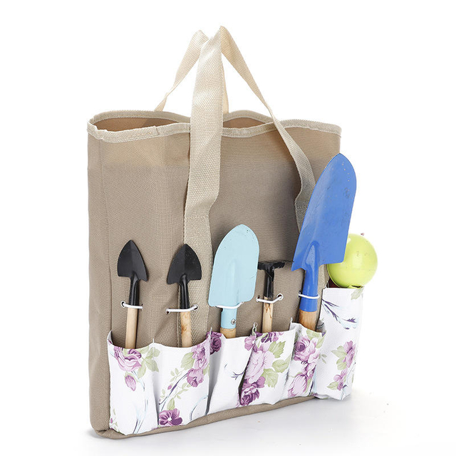 Wholesale Garden Tool Storage Carrier Tote Bag with Elastic Strap And 6 Pockets for Kids