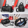 Travel Overnight Barrel Duffel Bag Shoe Compartment Waterproof Black Gym Sports Womens Duffle Bag