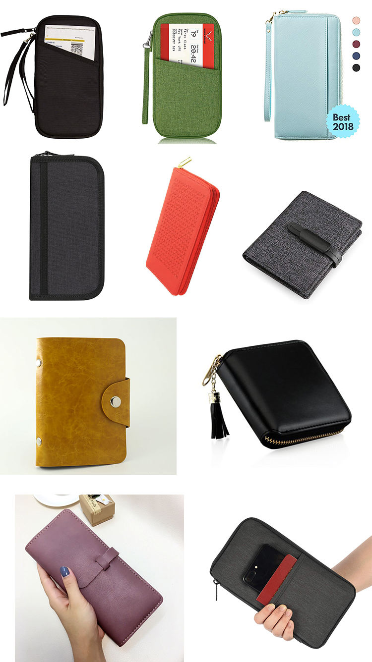 Neck Strap Men Wallet Clip/Document Organizer/Passport Card Holder