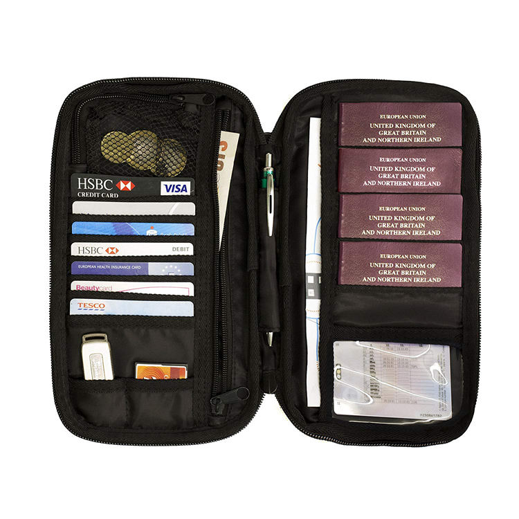 Blocking Travel Passport Wallet Passport Holder Credit Card Ticket Document Organizer Bag
