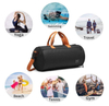 Portable Black Weekend Tote Carry Bag Gym Sport Shoes Compartment Duffel Bag Travel Duffle Bags with Custom Printed Logo