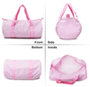 Custom Striped Travel Weekend Duffel Gym Sport Bags Women Cute Sleepover Weekender Duffle Bag for Girls Kids
