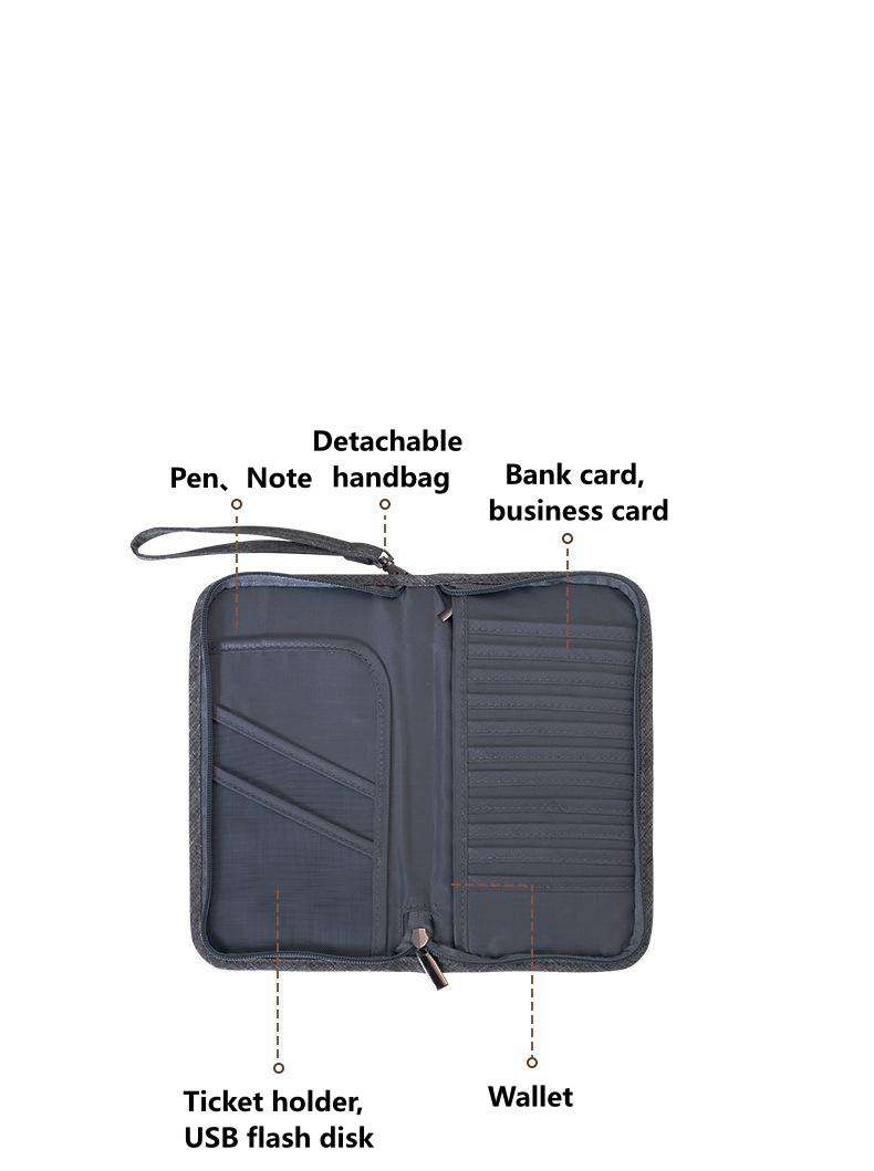 Travel wallet RFID blocking documents organizer bag family passport holder travel passport wallet leather travel wallet