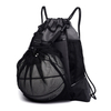 Utility Black Gym Bags Training Gymsack with Detachable Basketball Mesh Bag Men Drawstring Backpack with Zipper Pockets