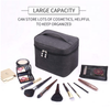Large Capacity Private Label Custom Logo Makeup Bag Women Lady Travel Square Black Cosmetic Bags