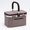 Foldable Large Capacity Khaki Lunch Insulation Cooler Basket Insulated Bags Cooling Bag To Keep Food Cold Insulation