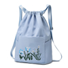 New Embroidered Oxford Beam Mouth Drawstring Backpack Large Capacity Fashion Outdoor Bags
