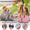 Pink Durable Food Insulation Thermal Storage Organizer Lunch Cooler Bag Insulated Bags For Women Girls