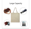 Plain Organic Cotton Bags Blank Canvas Tote Bag Eco Canvas Bag for Shopping