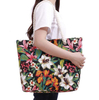 Extra Large Heavy Duty Printed Summer Beach Bag Shopping Bag Canvas With Floral Pattern For Woman