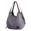 custom logo vintage hobo purses for women 16oz canvas tote shoulder bag recycled cotton handbags