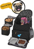 Quilted Weekender Travel Food Carriers and Collapsible Bowls Dog Travel Bag Backpack