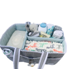 Custom Multi Functional Diaper Caddy Bag Organizer for Baby Nursery Storage Eco Friendly Cotton Canvas Diaper Caddy with Handle
