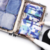 Fashion Digital Printing Waterproof Packing Cubes 6 Pcs Set Oem Customized Travel Packing Cubes Luggage