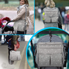 Universal Waterproof Diaper Organizer Bag With Stroller Attachment, Large Stroller Insulated Baby Bag Diaper Bag