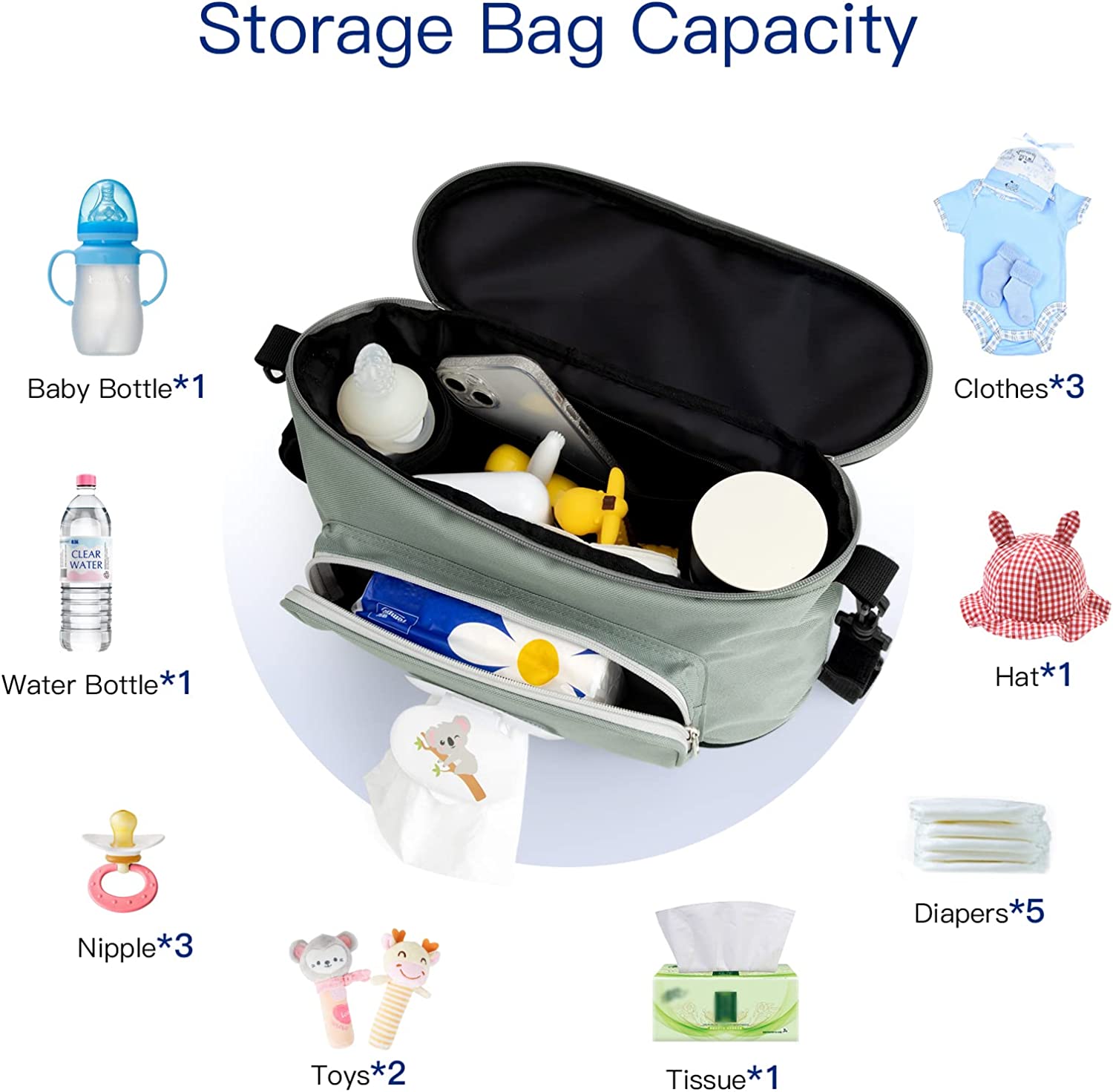 Baby Stroller Organizer Stroller Accessories Bag
