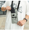 Lightweight travel neck pouch wallet RFID protected badge ID card holder nylon wallet neck sling bag for men