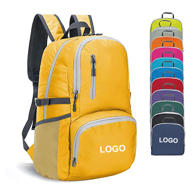 33L Yellow Nylon Waterproof Packable Ultralight Travel Hiking Outdoor Backpack for Men And Women