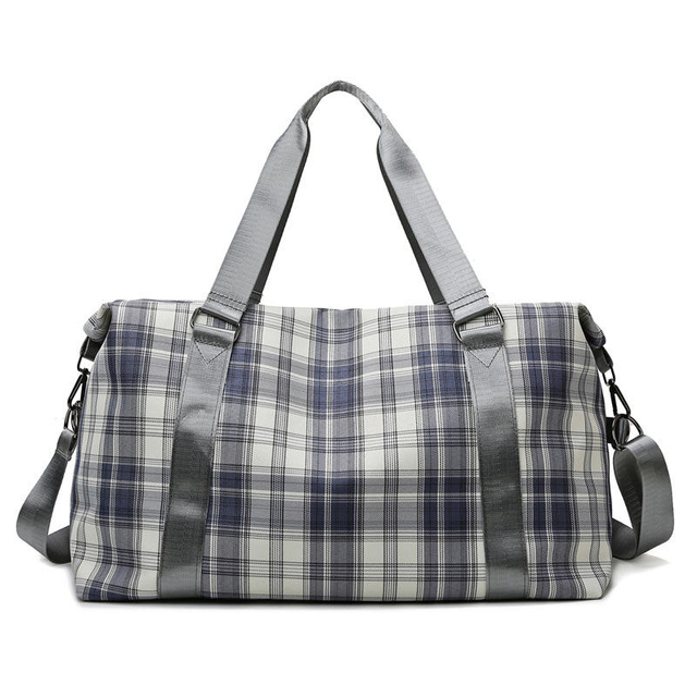 Nylon Weekender Bag with Luggage Slip Sport Gym Duffle Women Duffel Travel Promotional Overnight Bags with Custom Logo