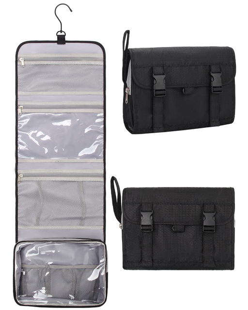 New Arrival Travel Hanging Toiletry Makeup Wash Storage Bag with Hook Man Camping Shower Bag Cosmetic Organizer
