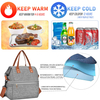 Double Deck Large Capacity Lunch Bags Women Insulated Lunch Box Cooler Tote Bag Organizer For Outdoor Work