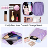 Wholesale 3 In 1 Toiletries Set Laser PU Luxury Makeup Storage Pouch Travel Cosmetic Organizer