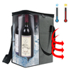 Large Capacity Insulated Wine Carrier Bottle Holder Wine Cooler Bag for 6 Bottle