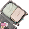 Luxury Travel Accessories Double Layer Cosmetic Bag Travel Makeup Case Organizer with Shoulder Strap for Cosmetics Makeup Brush