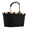Custom Reusable Fabric Market Tote Lightweight And Collapsible Shopping Basket with Aluminium Handle