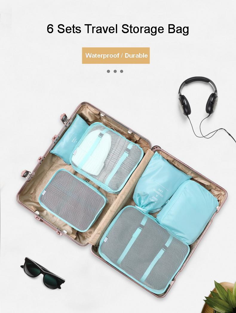 6 Sets Waterproof Travel Storage Bag Product Details