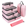 Customized Sublimation Lightweight Travel Luggage Organizer Set Packing Cubes Organizer Travel Bags 6pcs Travel Luggage Organize