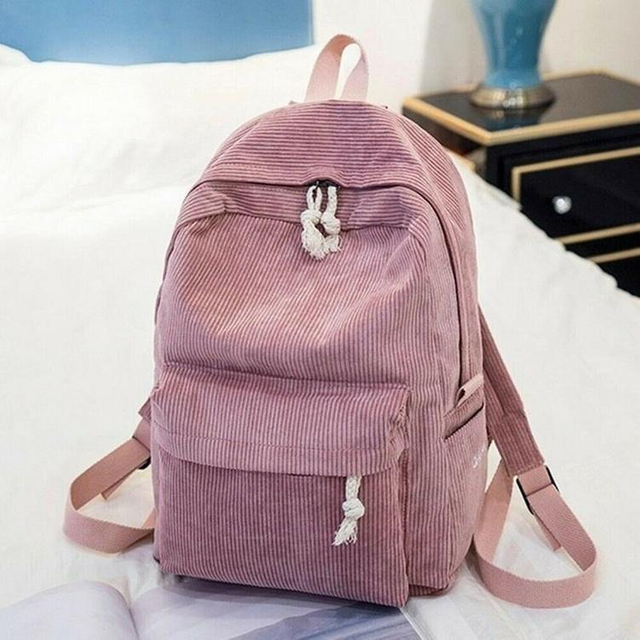 Soft Velvet School Backpack Classic Bookbags Back Pack School Bag Wholesale
