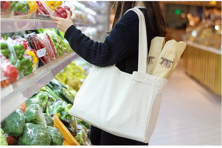 Reusable washable organic cotton muslin fabric shopping produce bag for vegetable/fruit