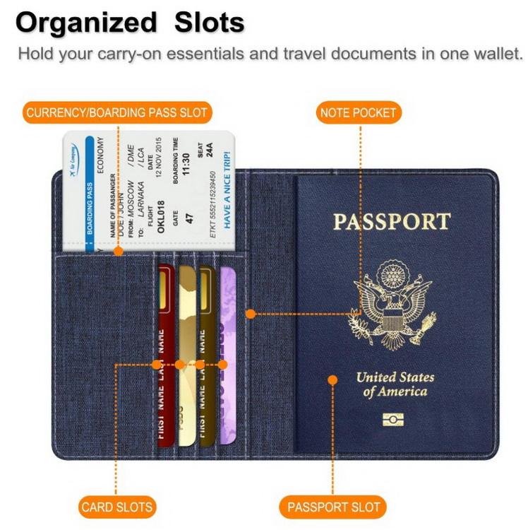 Fashion cheap travel RFID ticket holder wallet men passport holder bag with card slots