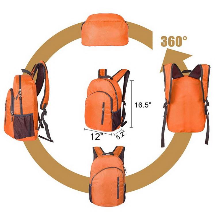 Promotional Ultralight Outdoor Traveling Camping Packable Folding Bicycle Backpack