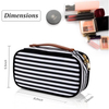Striped PU Leather Waterproof Travel Toiletry Bags Makeup Cosmetic Pouch Organizer Make Up Bag for Women Menn