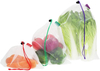 Custom RPET Grocery Shopping Fruit Vegetable Mesh Bags Reusable Washable White Mesh Bag for Packaging