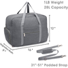 Gray Polyester Water Resistance Overnight Gym Duffel Bag Travel Weekender Weekend Bags With Shoe Compartment