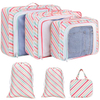 Lightweight Printing Travel Suitcase 6 Set Packing Cubes Organizer for Cloth Cosmetic Outdoor Luggage Packing Cubes
