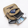 Custom Logo Crossbody Single Shoulder Bag Canvas Multi-pockets Phone Storage Fashion Sling Bag Men