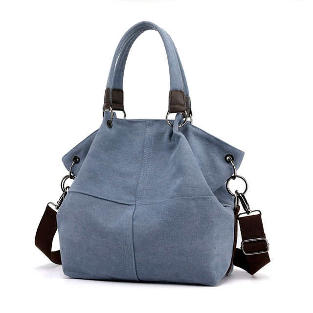 Heavy-Duty Women's Canvas Vintage Shoulder Bag Hobo Daily Purse Large Tote Top Handle Shopper Handbag