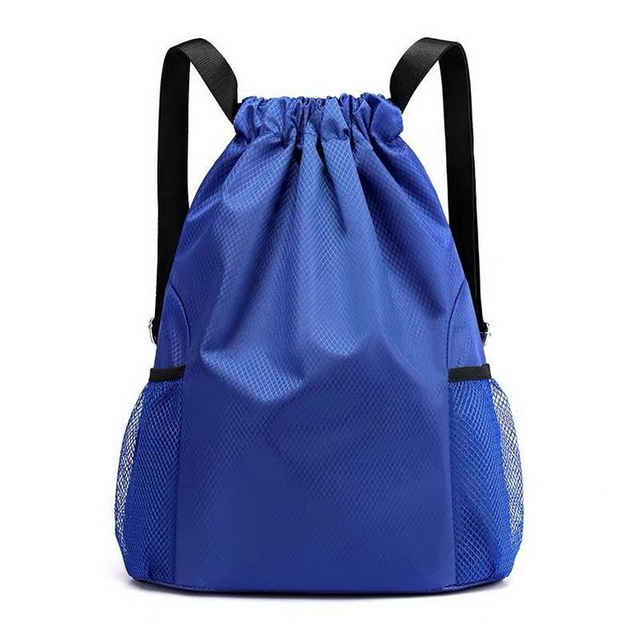 Unisex 420D Polyester Casual Daily Waterproof Drawstring Backpack Bag with inside Zipper Pocket