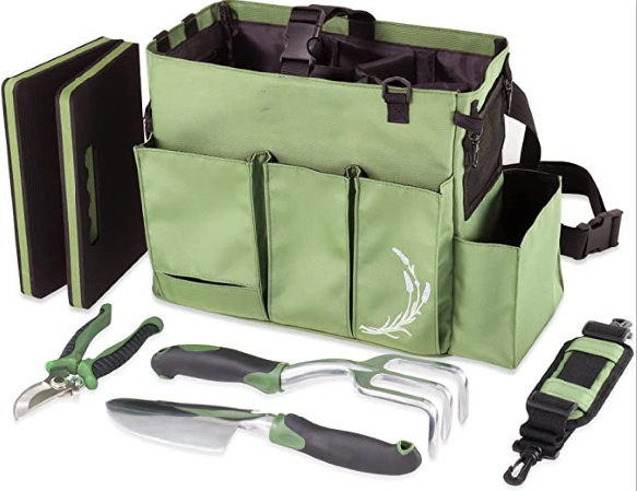 Wearable Garden Tool Bag Multi Pockets Large Sling Garden Tool Bag Organizer Heavy Duty for Women Mom